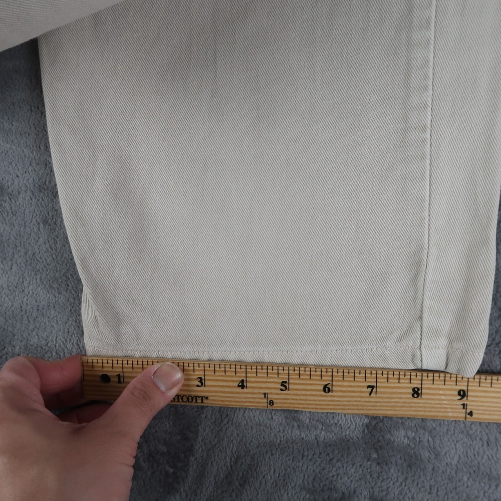 Vintage 90s Anchor Blue Mens Size 38x30 Baggy Jeans Denim Beige Skate Grunge - Picture 14 of 16
